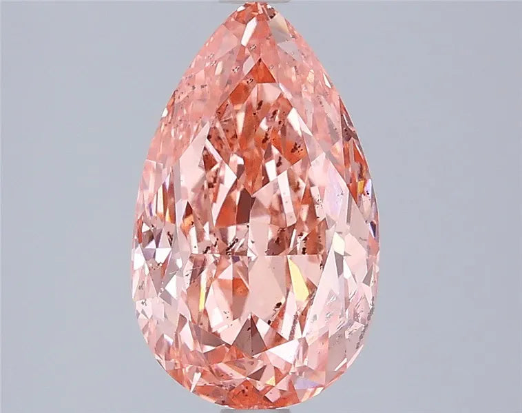 3.01ct Pear Lab Grown Diamond (Colour Fancy Vivid Pink, Clarity SI2, IGI Certified)