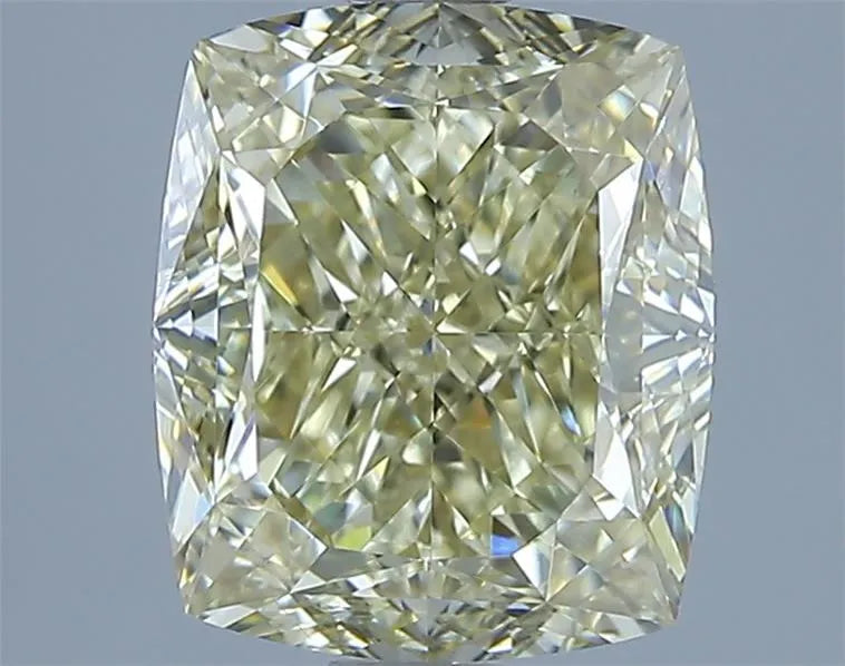 3.10ct Cushion modified Natural Diamond (Colour Fancy Light Yellow, Clarity SI1, GIA Certified)