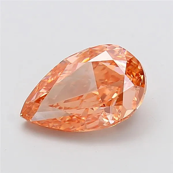 3.10ct Pear Lab Grown Diamond (Colour Fancy Intense Brownish Pink, Clarity VS1, IGI Certified)
