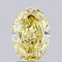 3.33ct Oval Lab Grown Diamond (Colour Fancy Intense Yellow, Clarity VS1, IGI Certified)