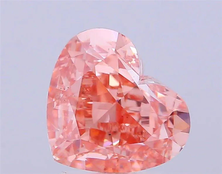 3.50ct Heart Lab Grown Diamond (Colour Fancy Pinkish Brown, Clarity VS2, IGI Certified)