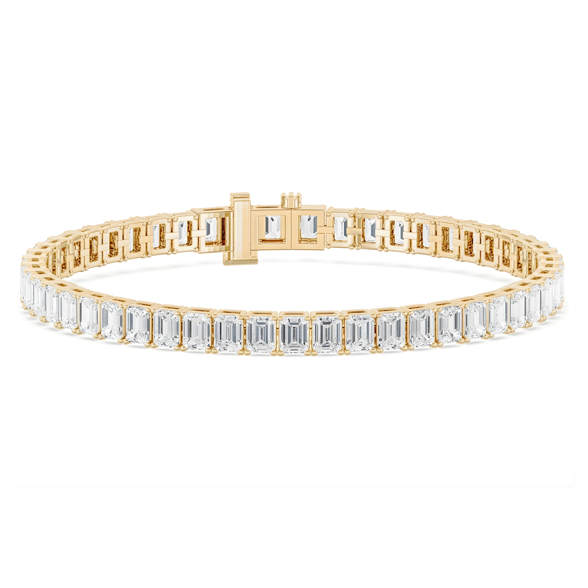 Tassie Emerald Cut Lab Grown Diamond Tennis Bracelet