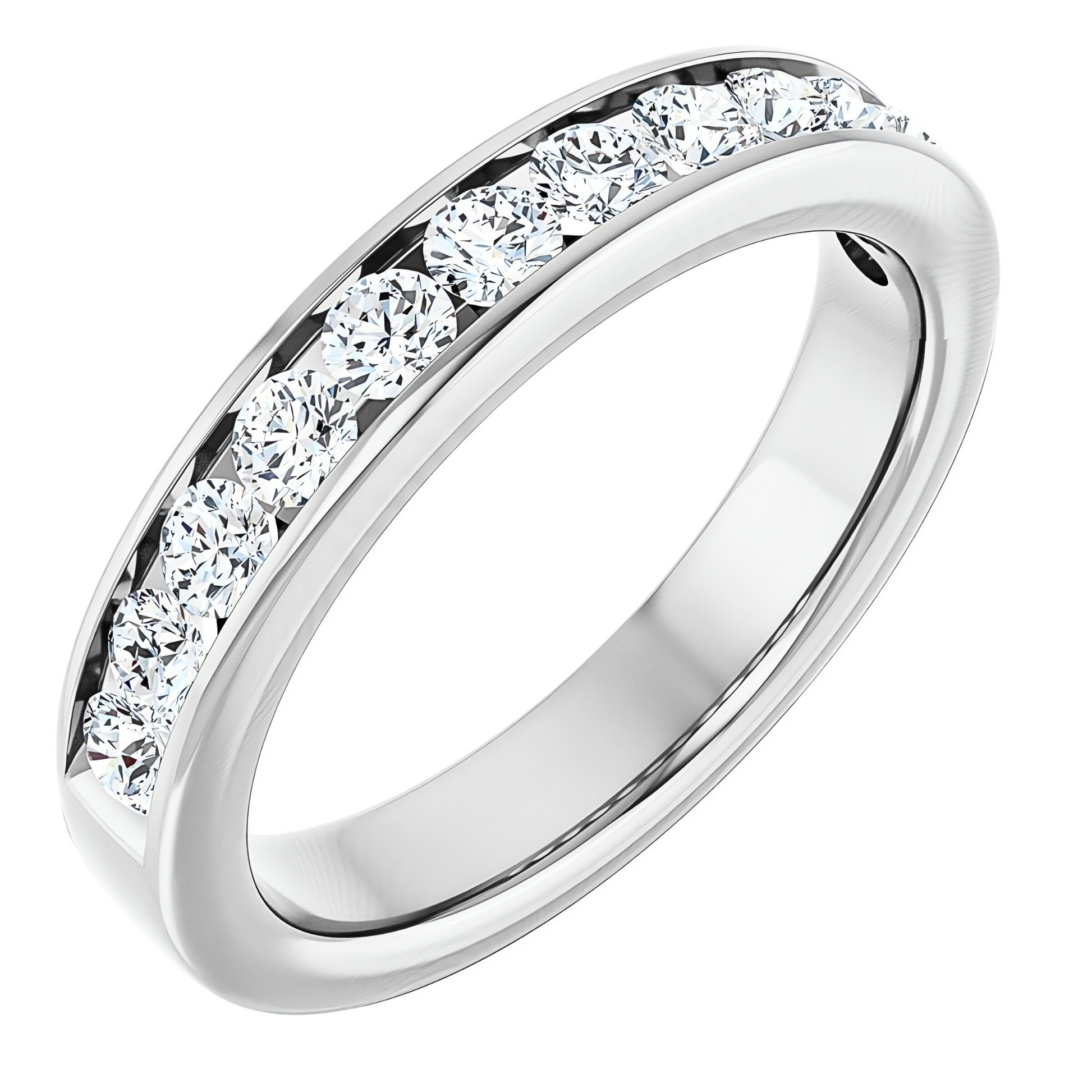 Hallie Channel Diamond Wedding Ring