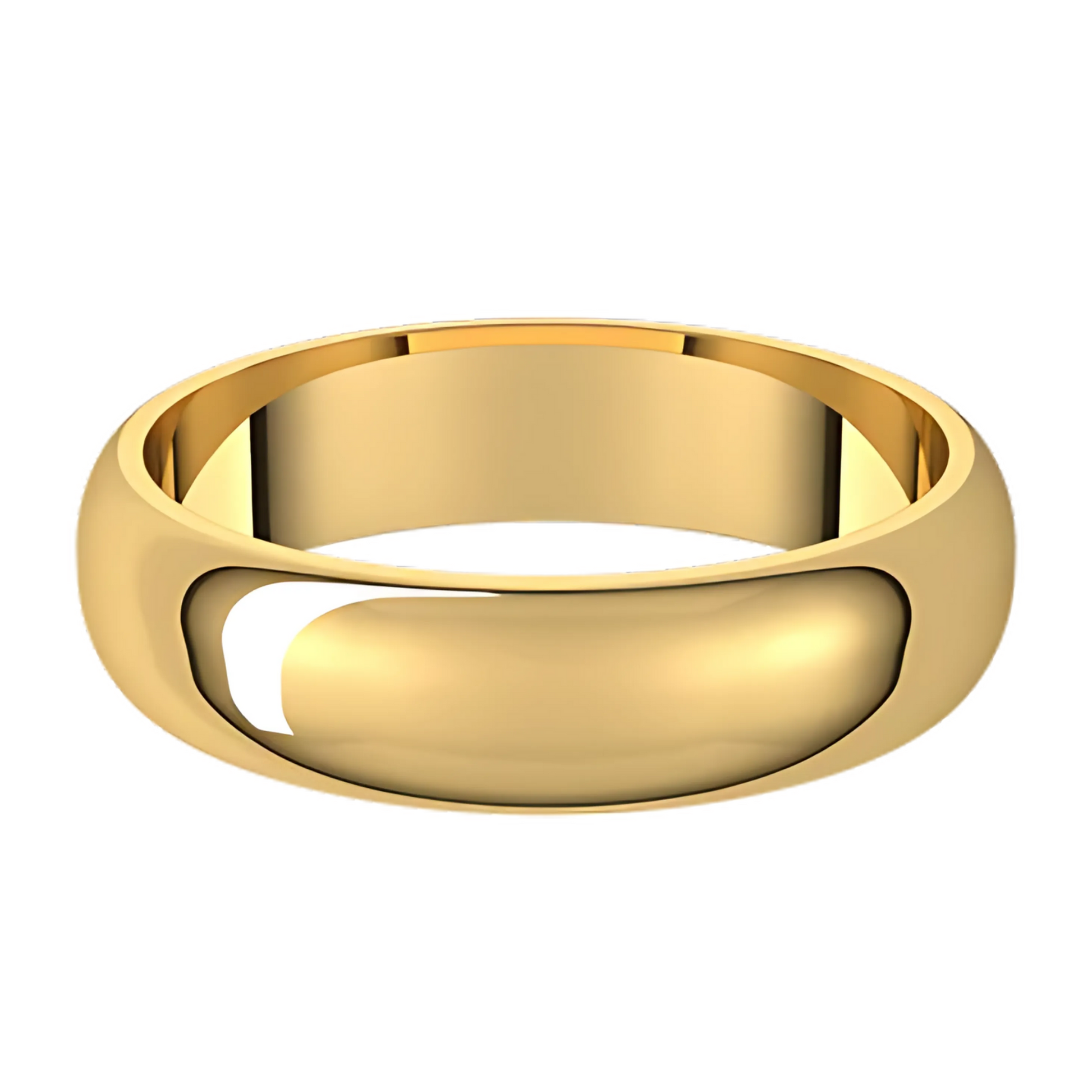 Classic Half Round Polished Men's Wedding Ring