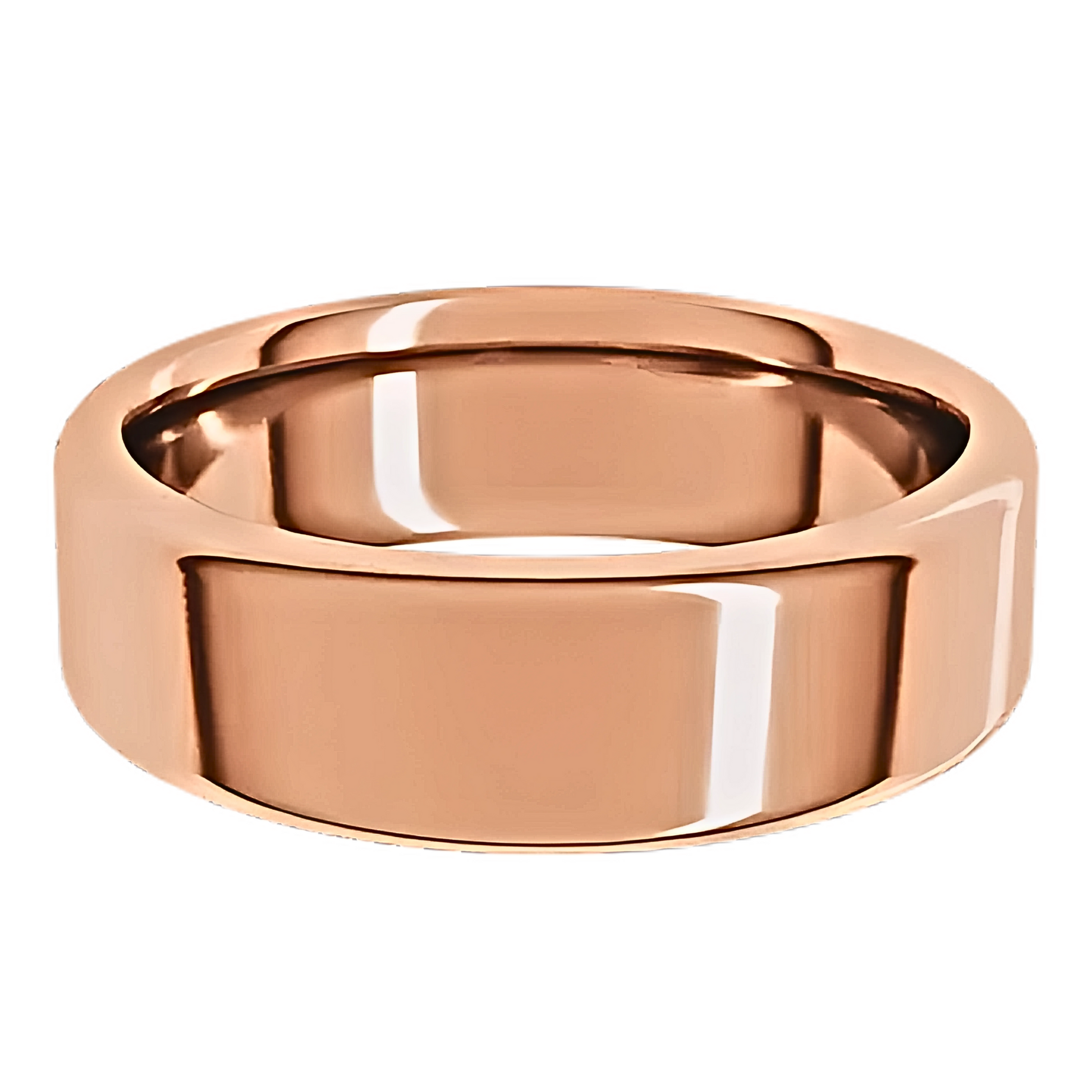 Comfort-Fit Round Edge Polished Men's Wedding Ring