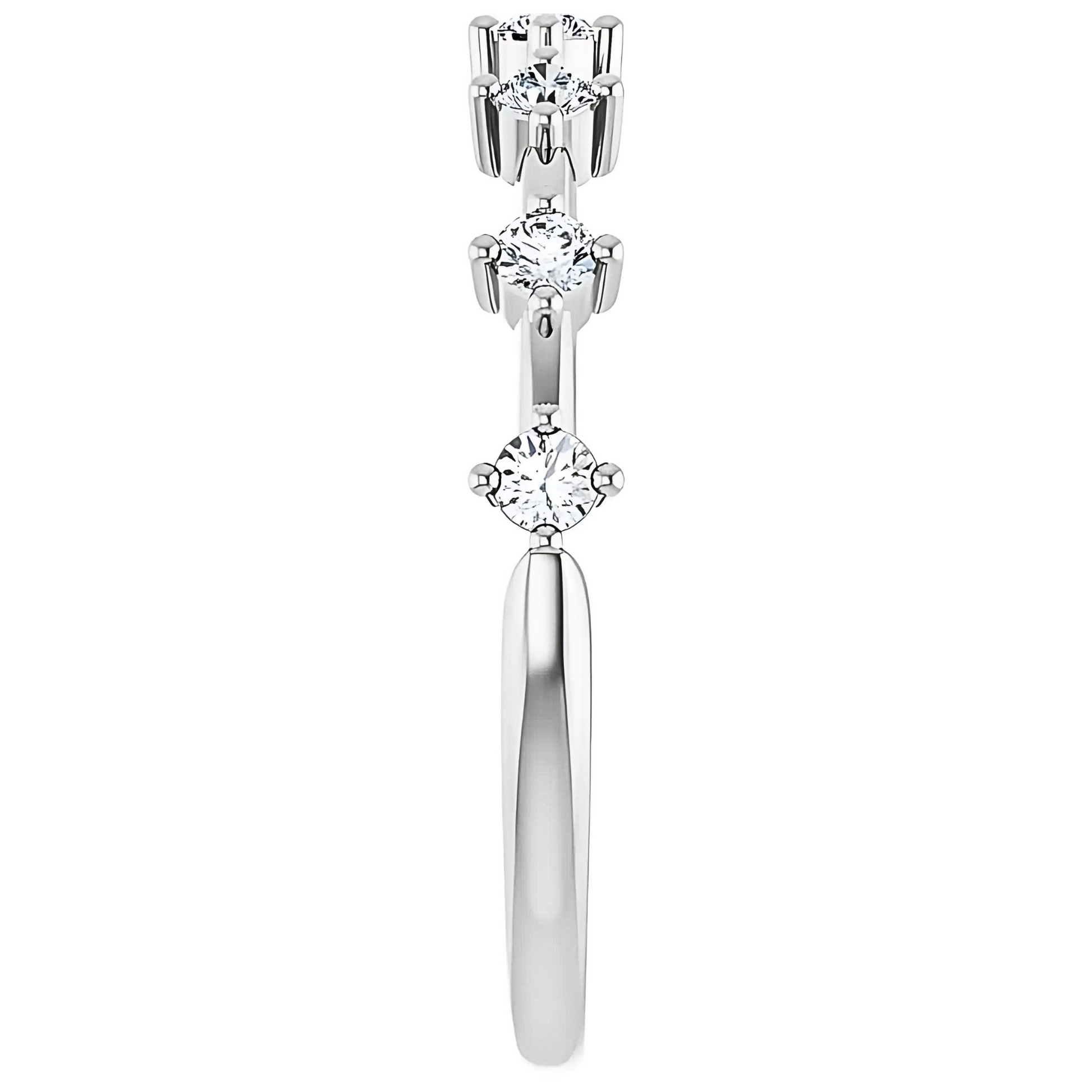 Rhodes Diamond Distance Ring