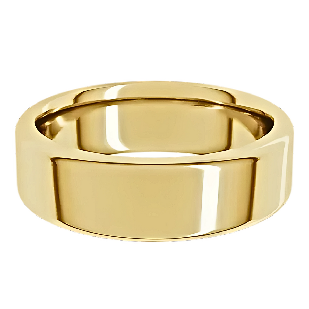 Comfort-Fit Round Edge Polished Men's Wedding Ring