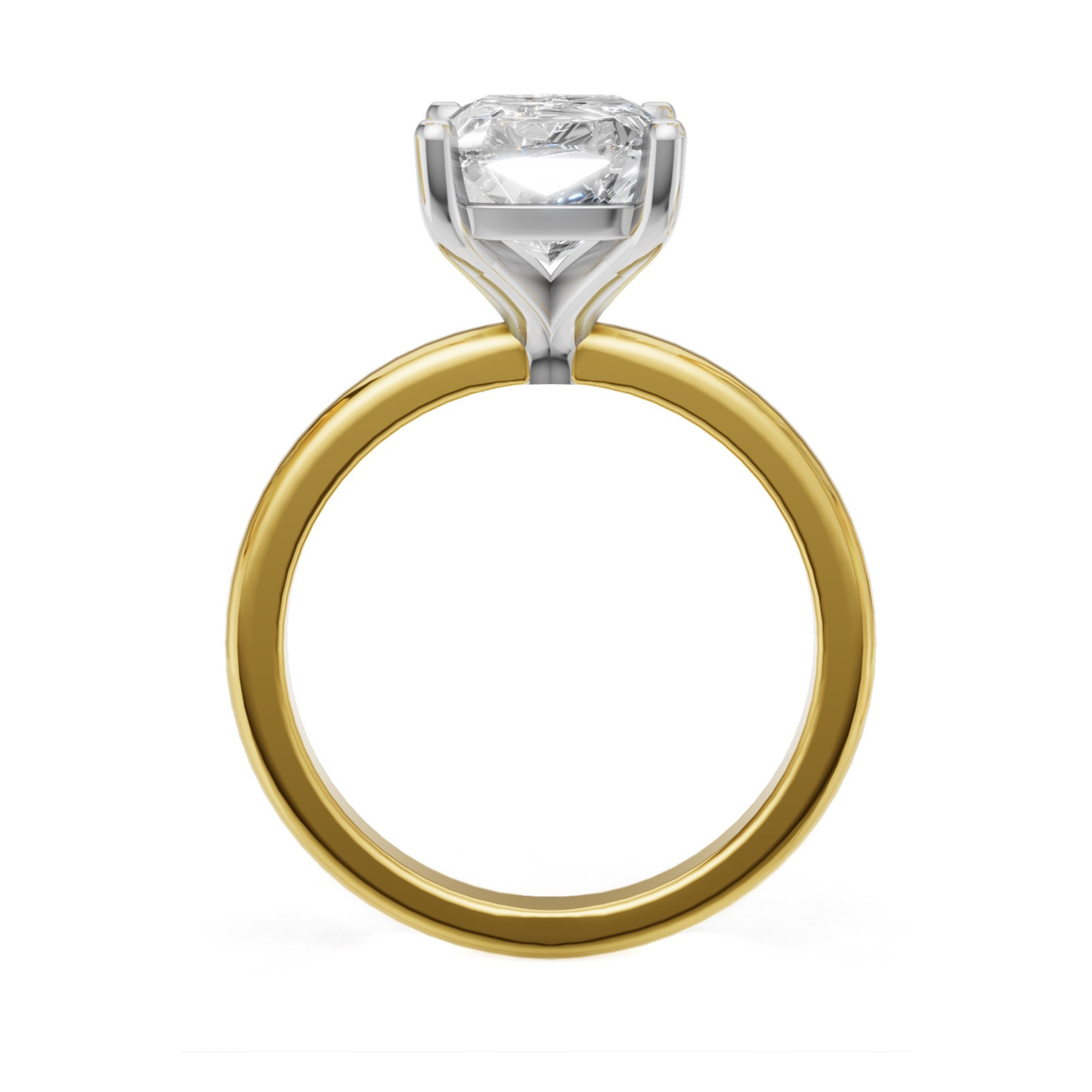 Olivia 3.80 CT E VS1 Elongated Cushion Lab Grown Diamond Solitaire Engagement Ring