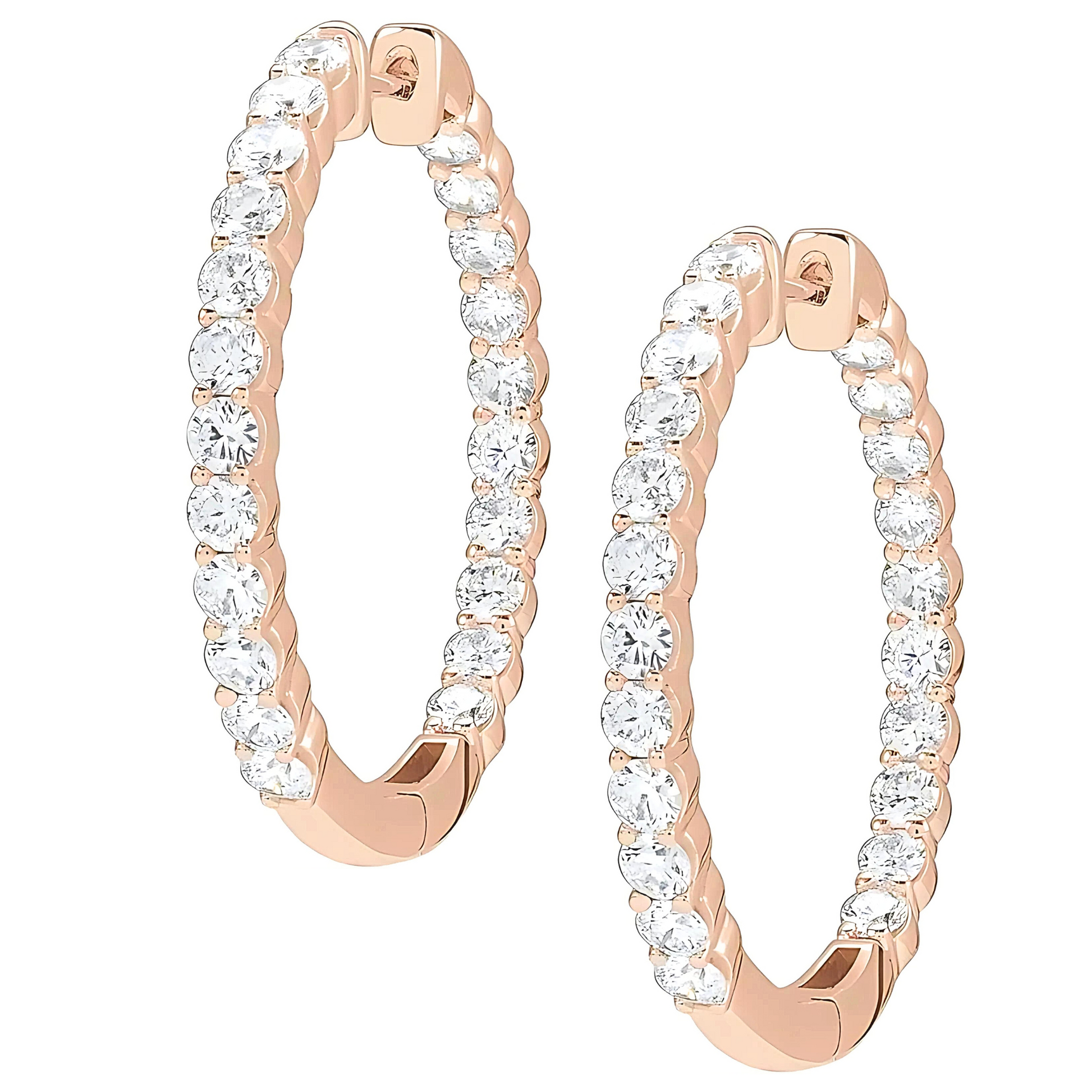 Harper Inside-Out Lab Grown Diamond Hoop Earrings