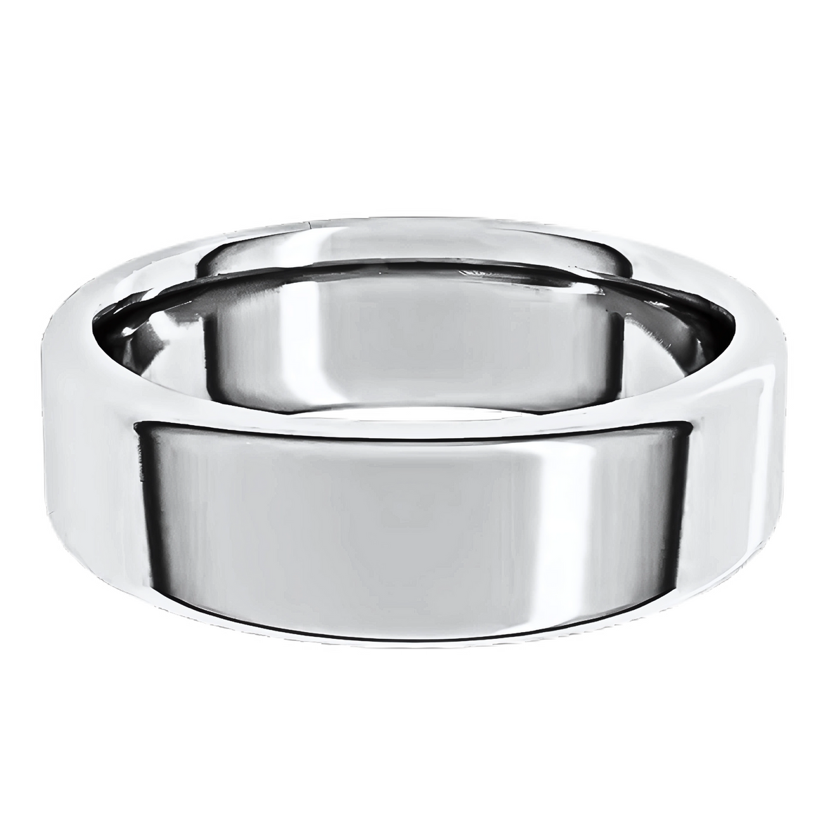Comfort-Fit Round Edge Polished Men's Wedding Ring