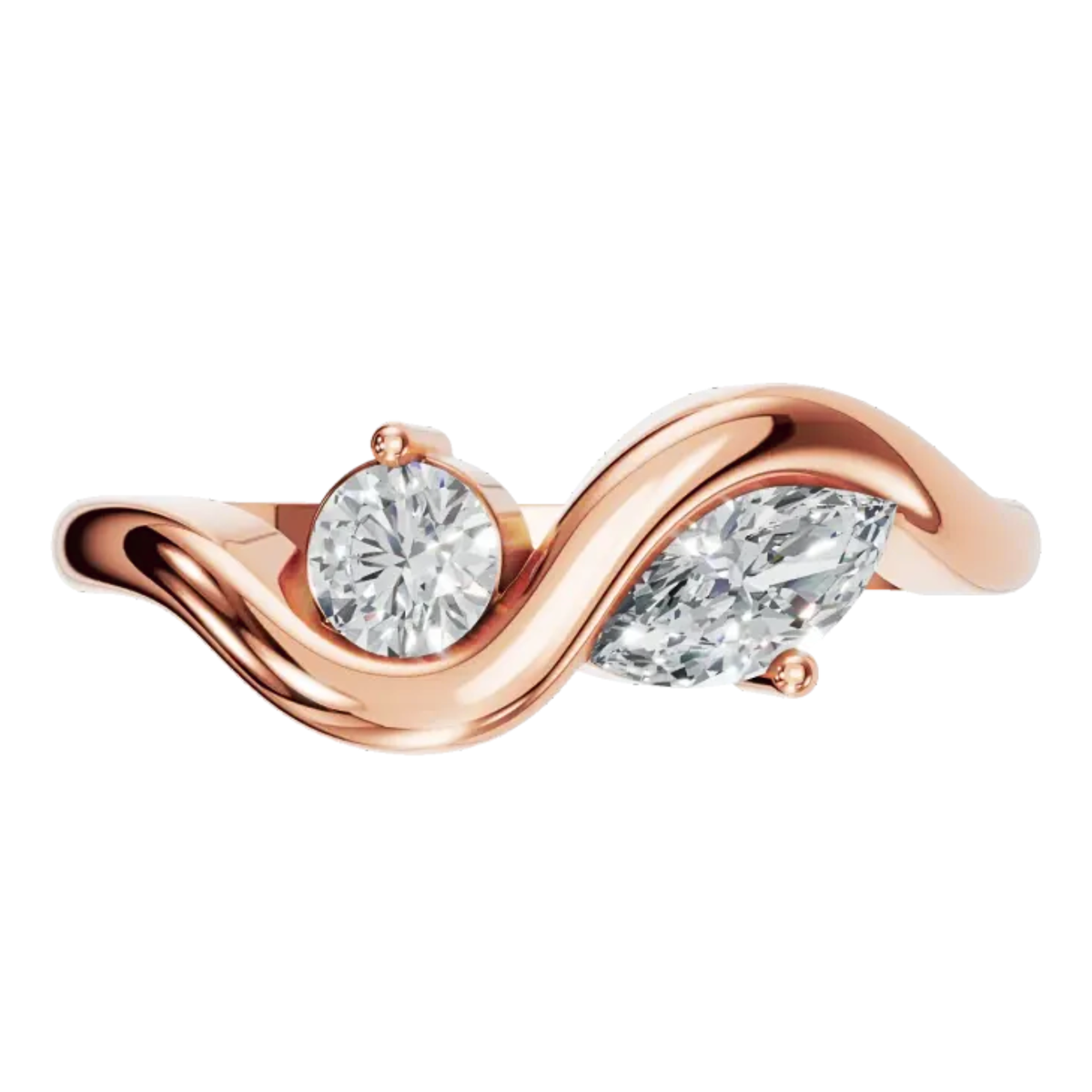 Felicity Toi-et-Moi Round & Marquise Diamond Ring
