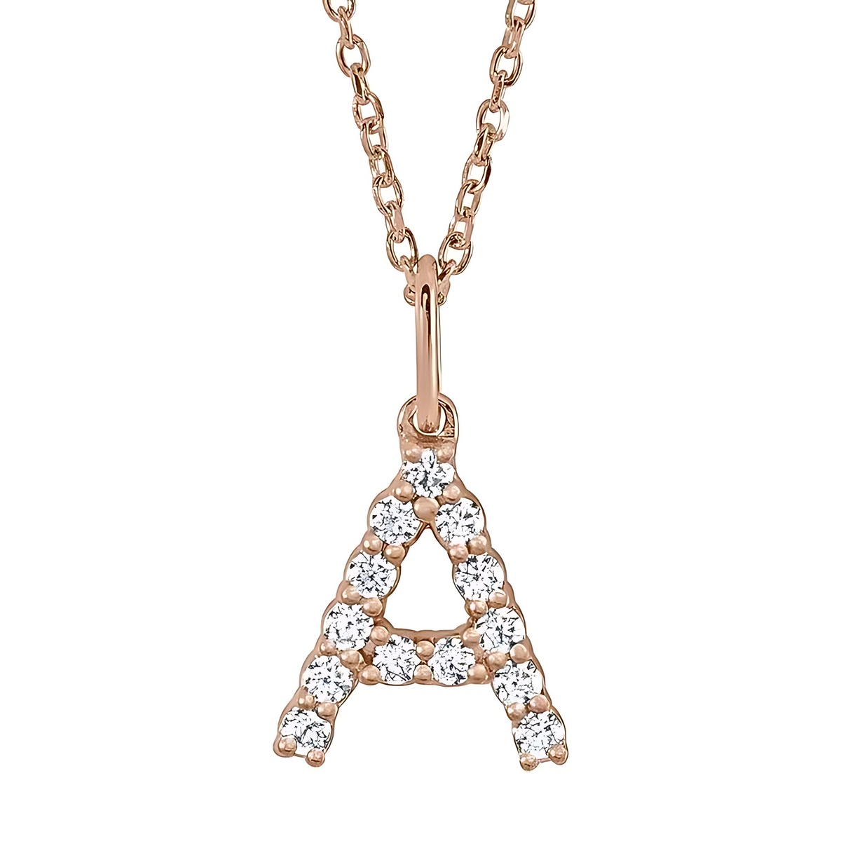 Initial Lab Grown Diamond Pendant Necklace