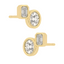 Hattie Oval & Emerald Lab Grown Diamond Bezel Stud Earrings