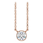 Hadley Solitaire Round Diamond Bezel Pendant Necklace
