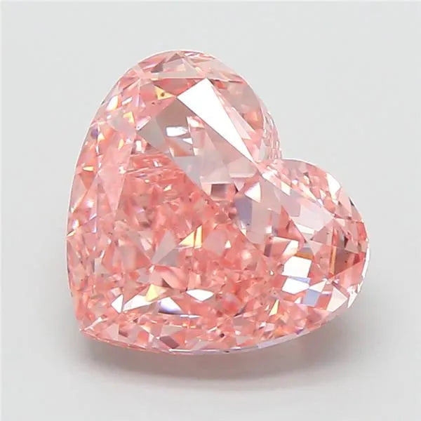 4.01ct Heart Lab Grown Diamond (Colour Fancy Vivid Pink, Clarity VS2, IGI Certified)