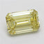 4.07ct Emerald Lab Grown Diamond (Colour Fancy Yellow, Clarity VS2, IGI Certified)