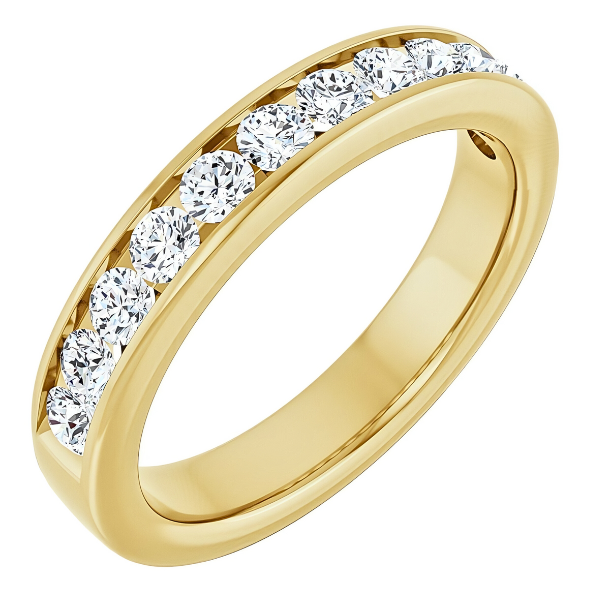 Hallie Channel Diamond Wedding Ring