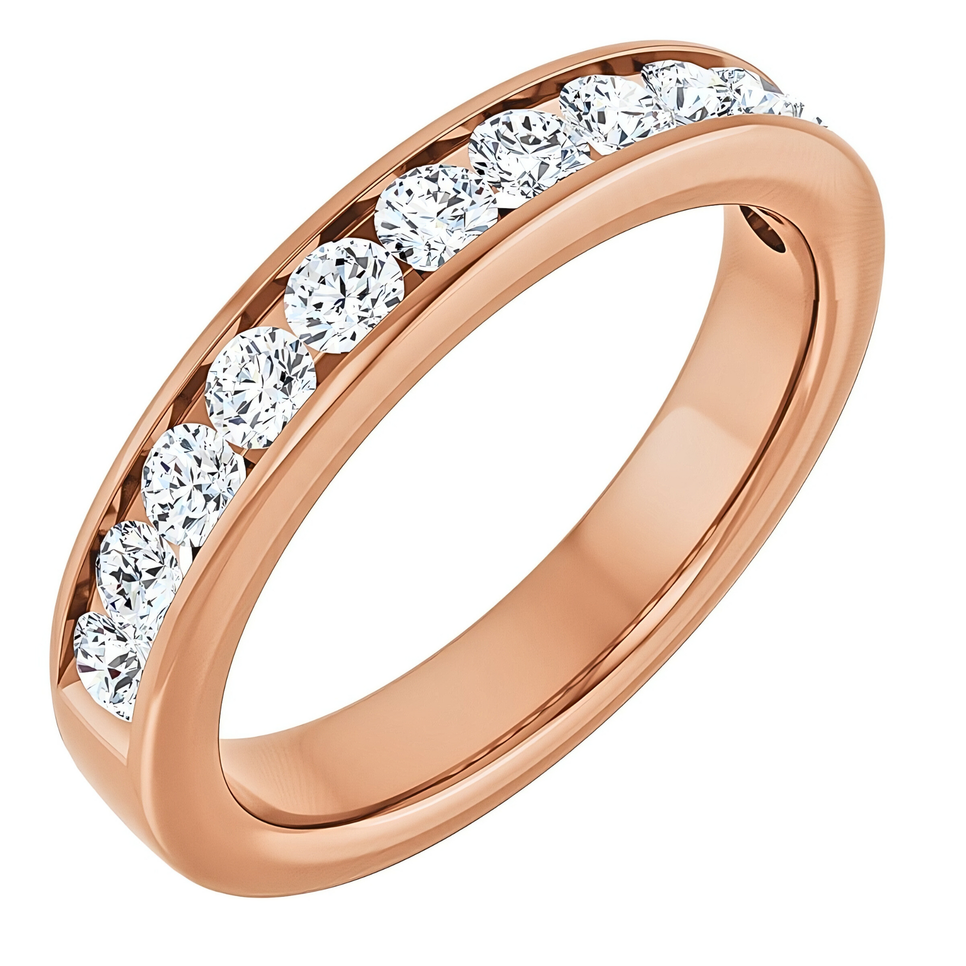 Hallie Channel Diamond Wedding Ring