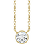 Hadley Solitaire Round Diamond Bezel Pendant Necklace