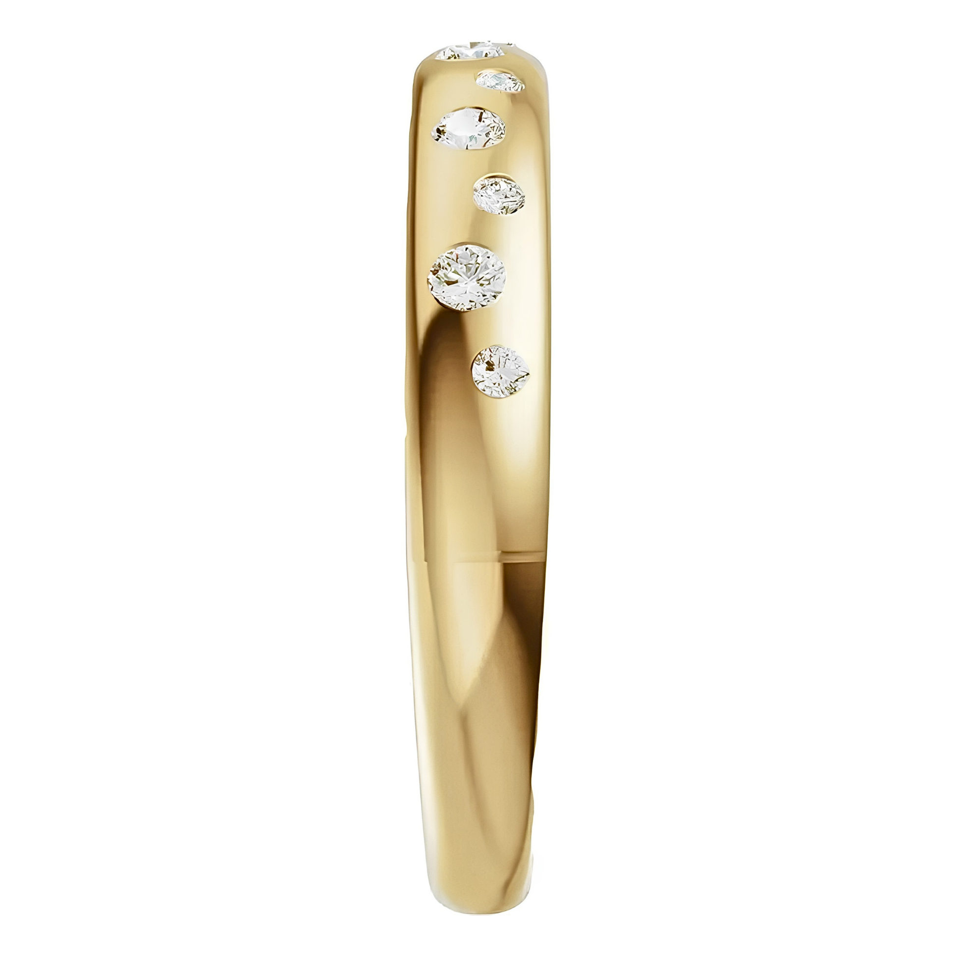 Rowan Flush-Set Diamond Dome Ring