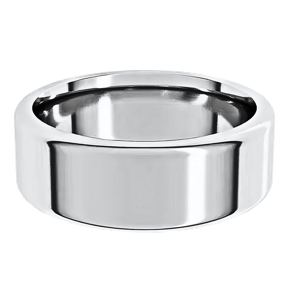 Comfort-Fit Round Edge Polished Men's Wedding Ring