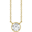 Hadley Solitaire Round Diamond Bezel Pendant Necklace