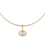Ingrid Triple Bezel Oval Lab Grown Diamond Omega Collar Necklace