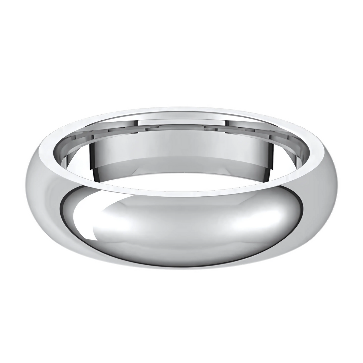 Comfort-Fit Half Round Polished Men's Wedding Ring