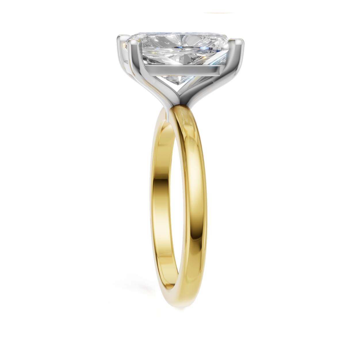 Olivia 3.80 CT E VS1 Elongated Cushion Lab Grown Diamond Solitaire Engagement Ring