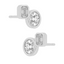 Hattie Oval & Emerald Lab Grown Diamond Bezel Stud Earrings