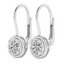 Elizabeth Prong Bezel Round Lab Grown Diamond Drop Earrings