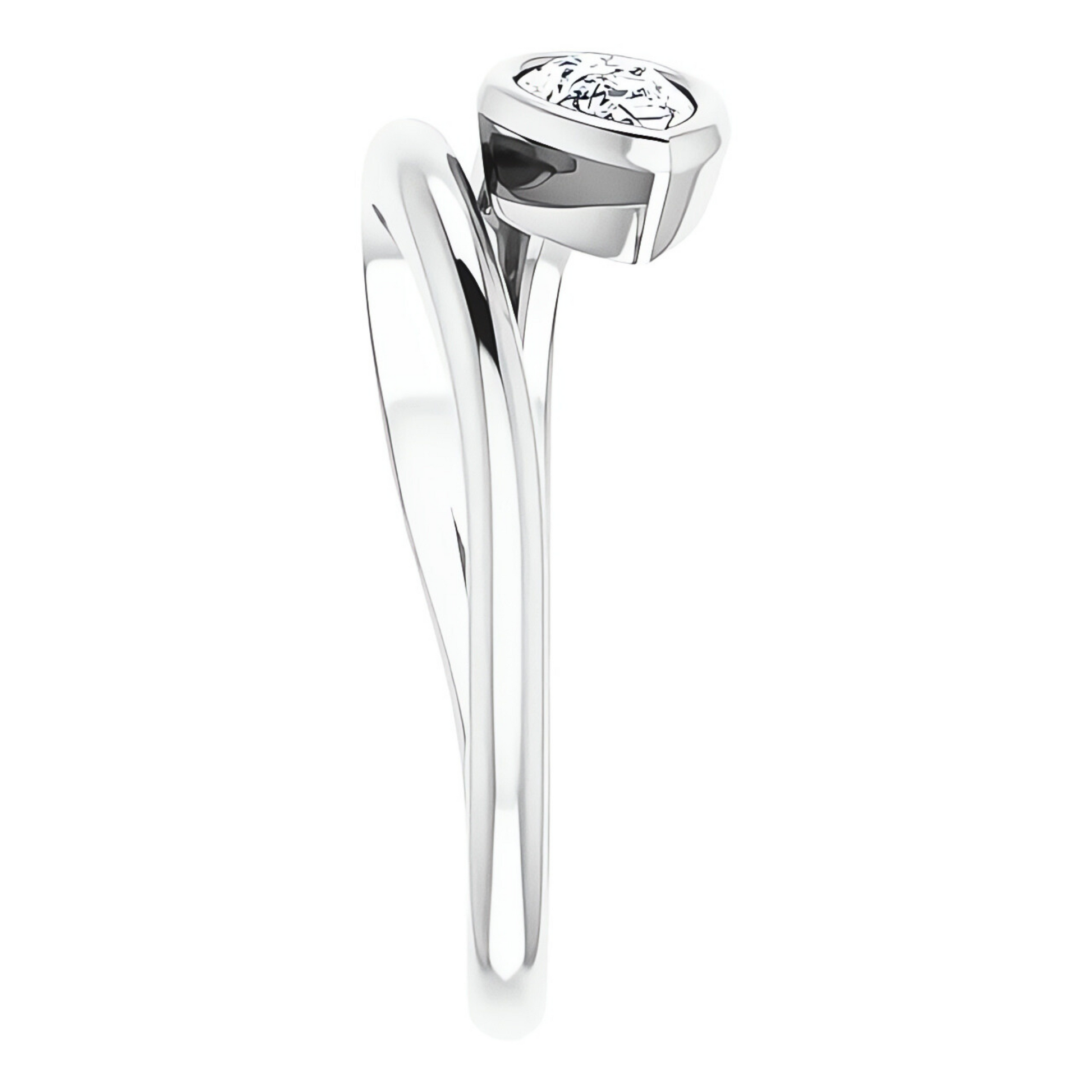 Dottie Pear Diamond Bezel Wrap Pinky Ring