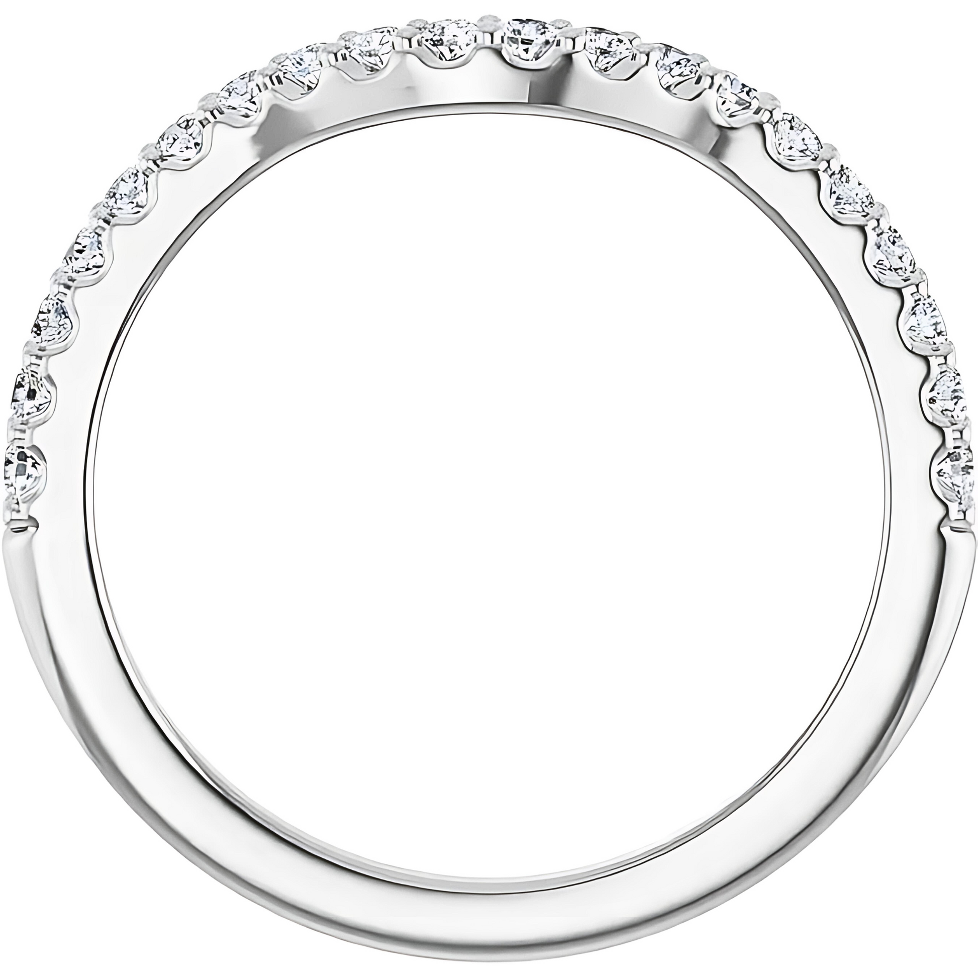 Summer Curved Pavé Diamond Wedding Ring