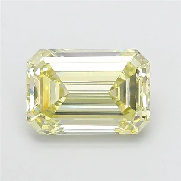 5.03ct Emerald Lab Grown Diamond (Colour Fancy Yellow, Clarity VVS2, IGI Certified)
