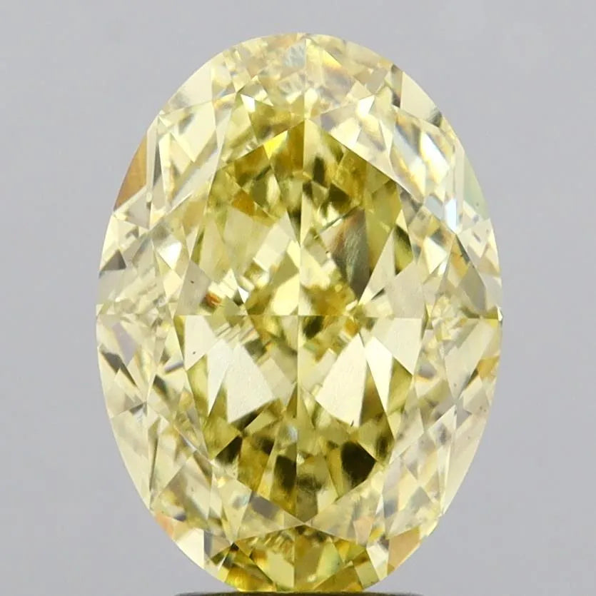 5.04ct Oval Lab Grown Diamond (Colour Fancy Intense Yellow, Clarity VS1, IGI Certified)