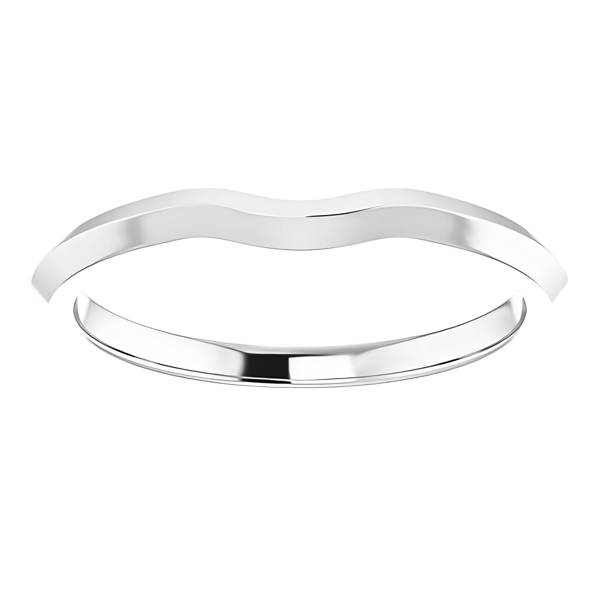Campbell Curved Knife Edge Wedding Ring