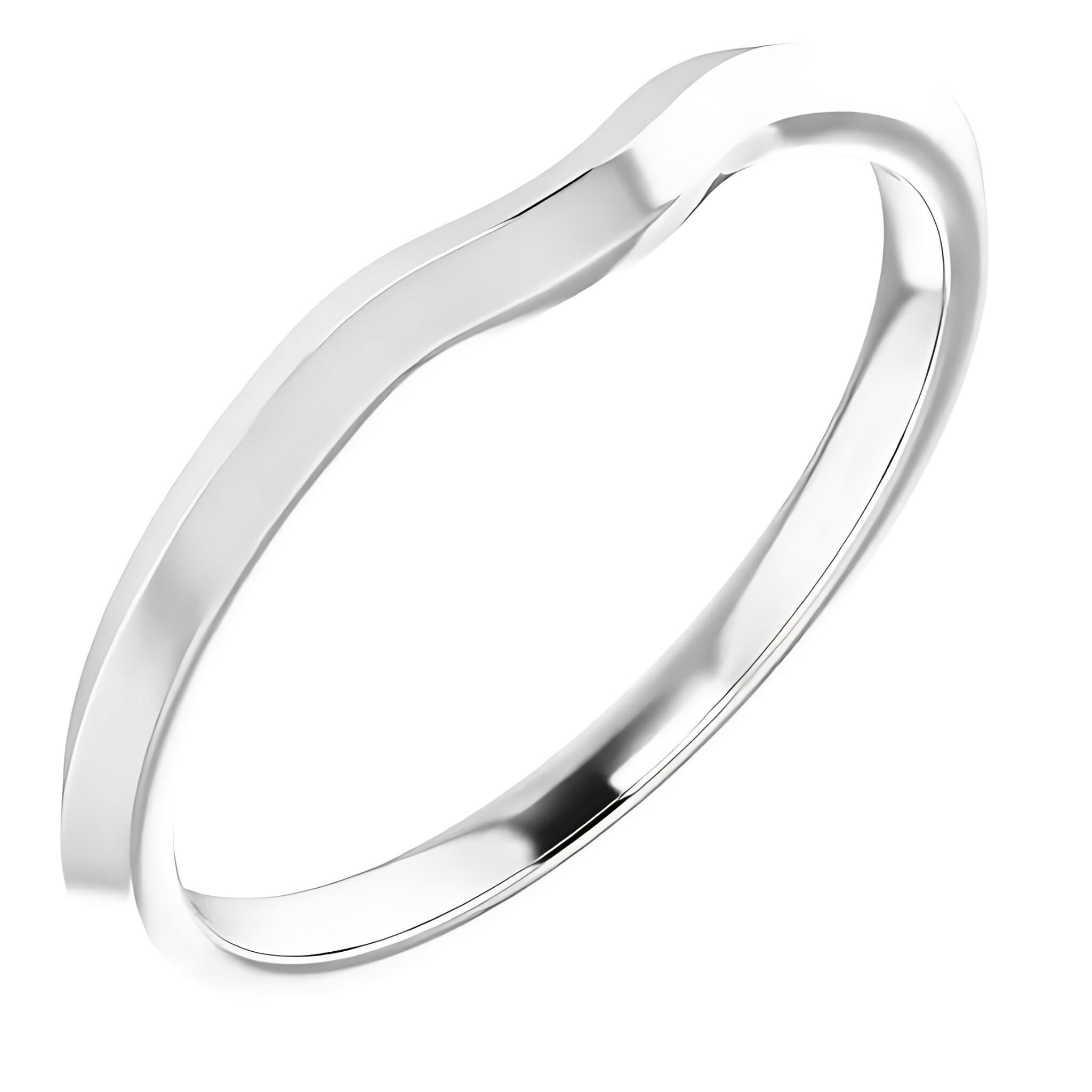 Campbell Curved Knife Edge Wedding Ring