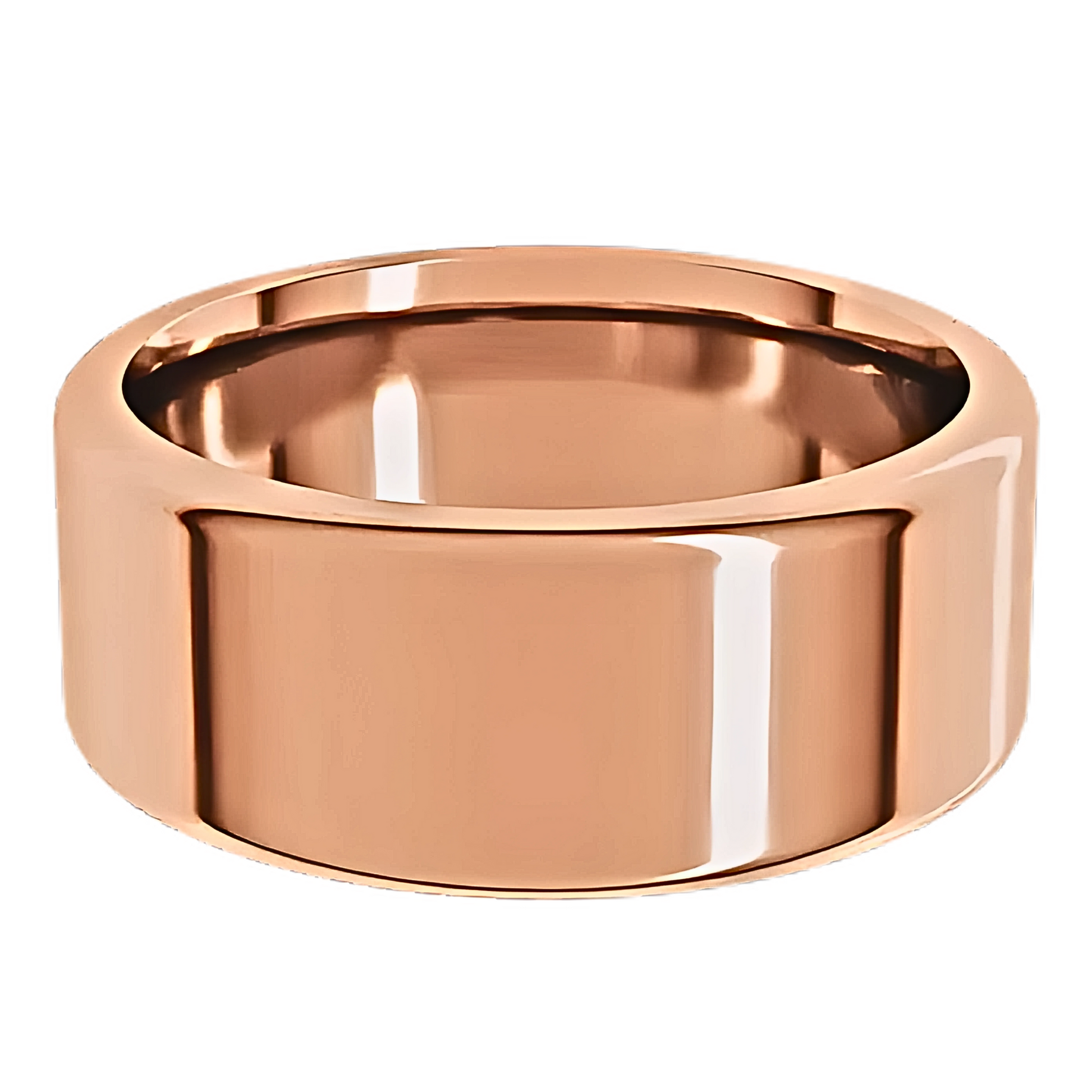 Comfort-Fit Round Edge Polished Men's Wedding Ring