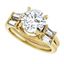 Sophia Three Stone Setting & Matching Wedding Ring