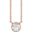 Hadley Solitaire Round Diamond Bezel Pendant Necklace