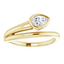 Dottie Pear Diamond Bezel Wrap Pinky Ring