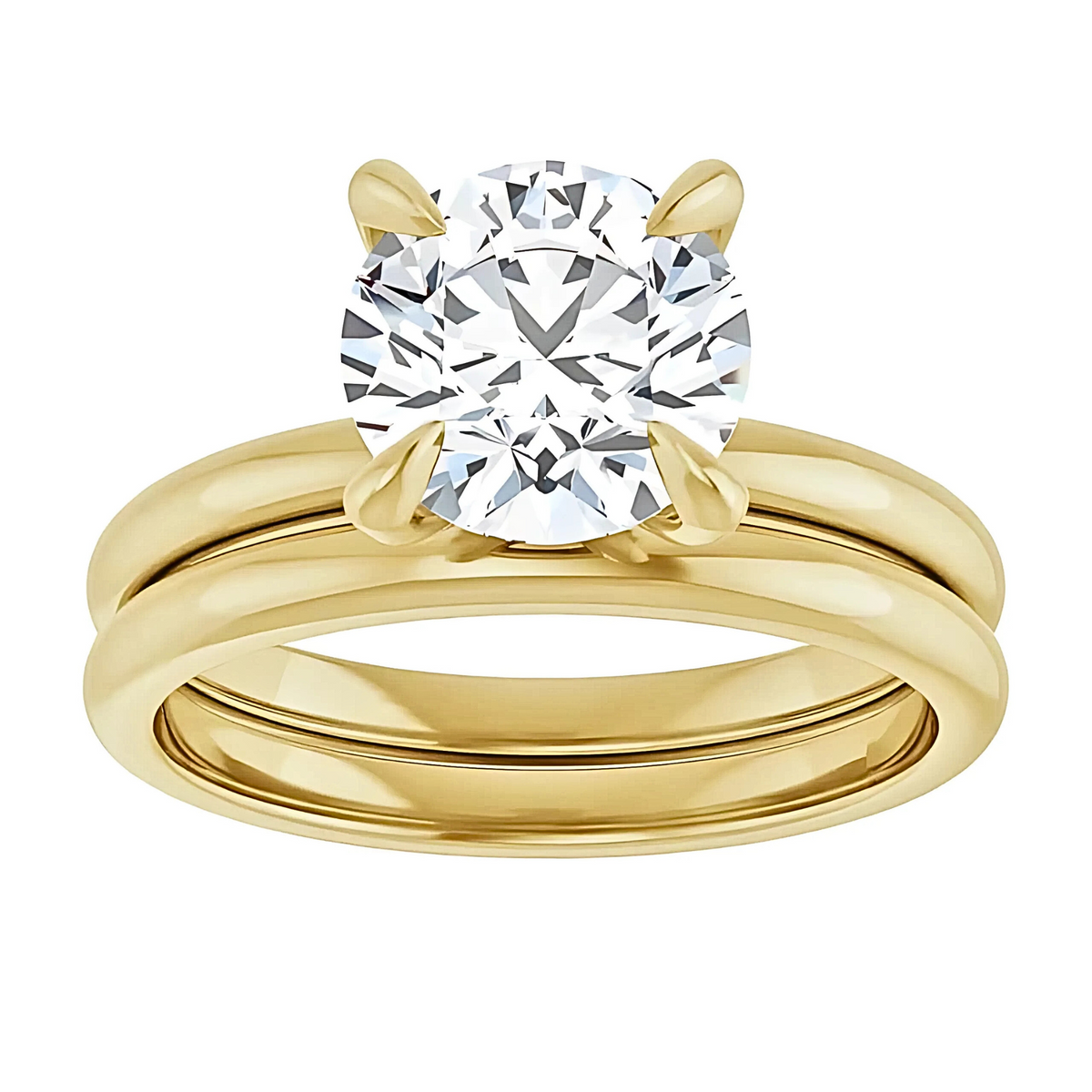 Olivia Solitaire Setting & Matching Wedding Ring