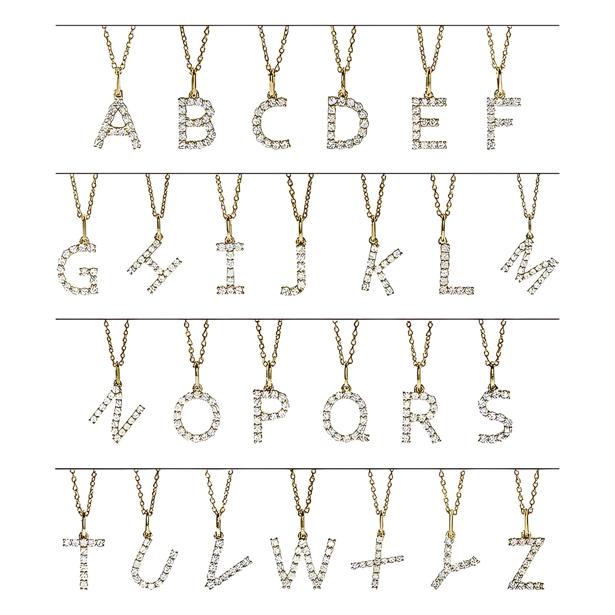 Initial Lab Grown Diamond Pendant Necklace