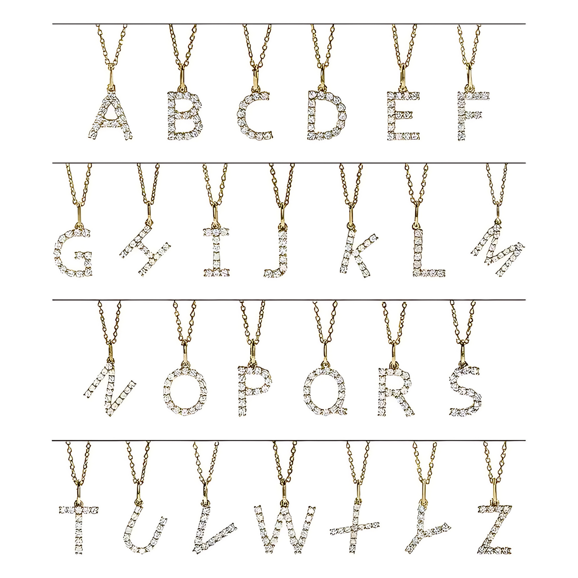 Initial Lab Grown Diamond Pendant Necklace
