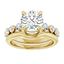 Esme Single Prong Bubble Setting & Matching Wedding Ring