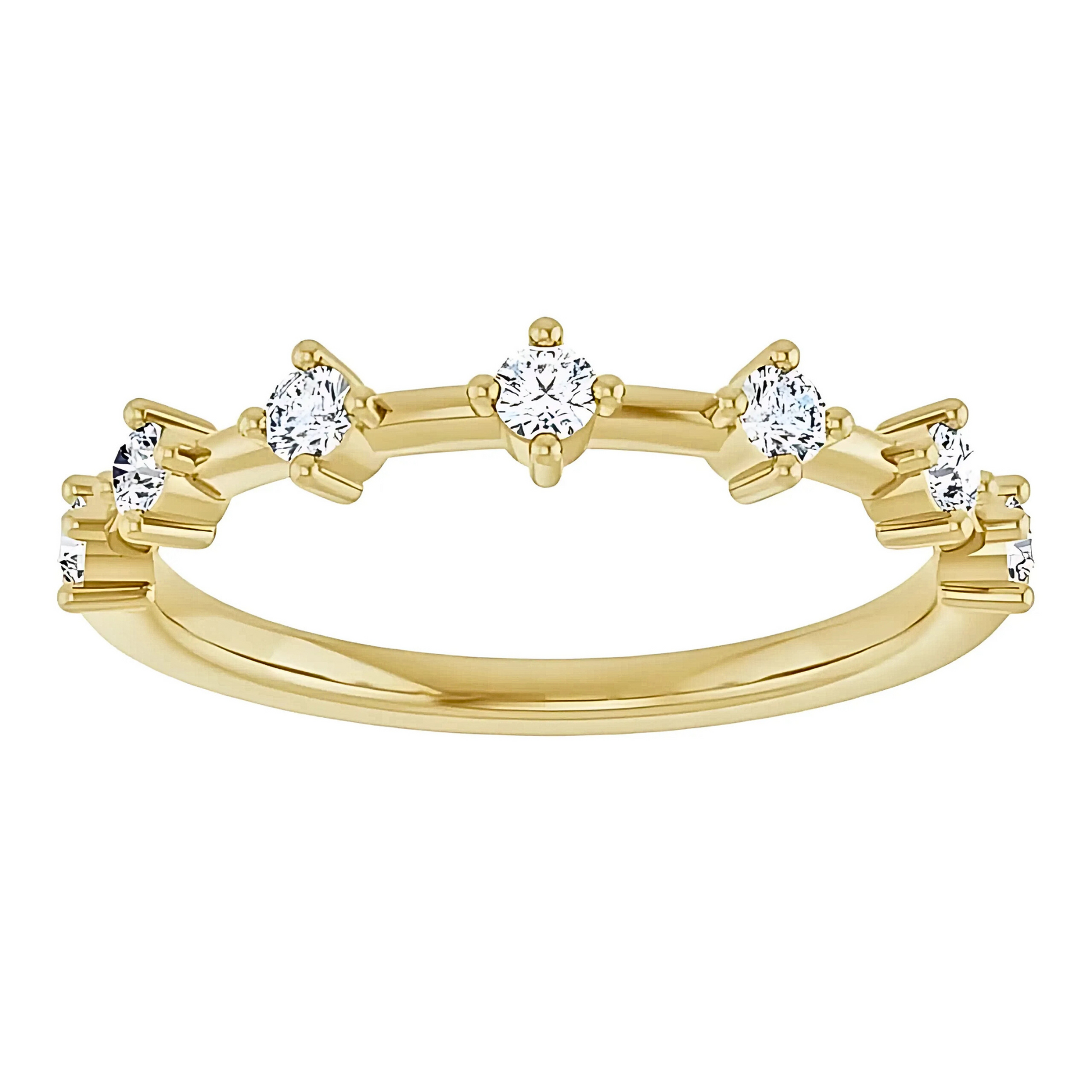 Rhodes Diamond Distance Ring