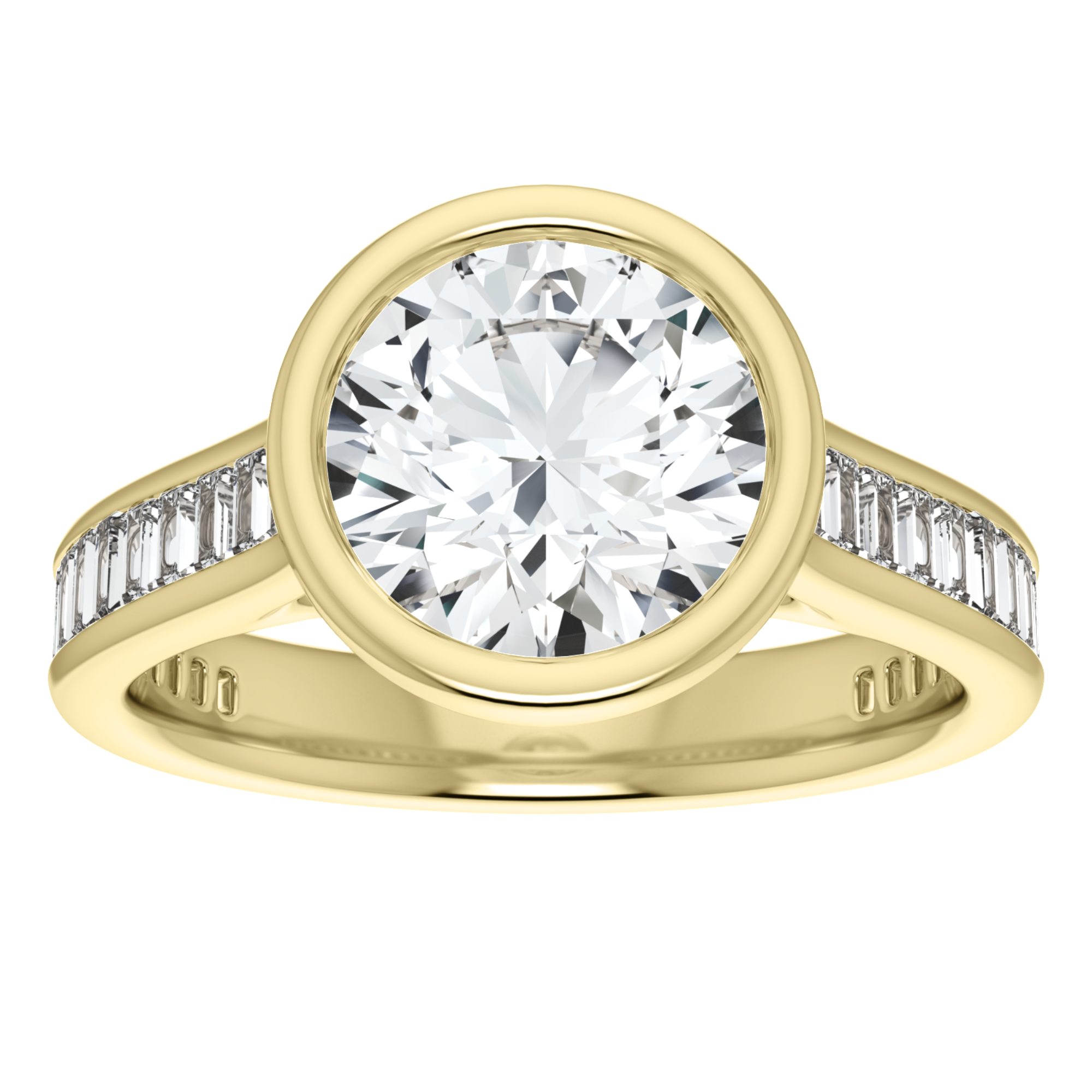 Megan Channel Baguette Bezel Setting
