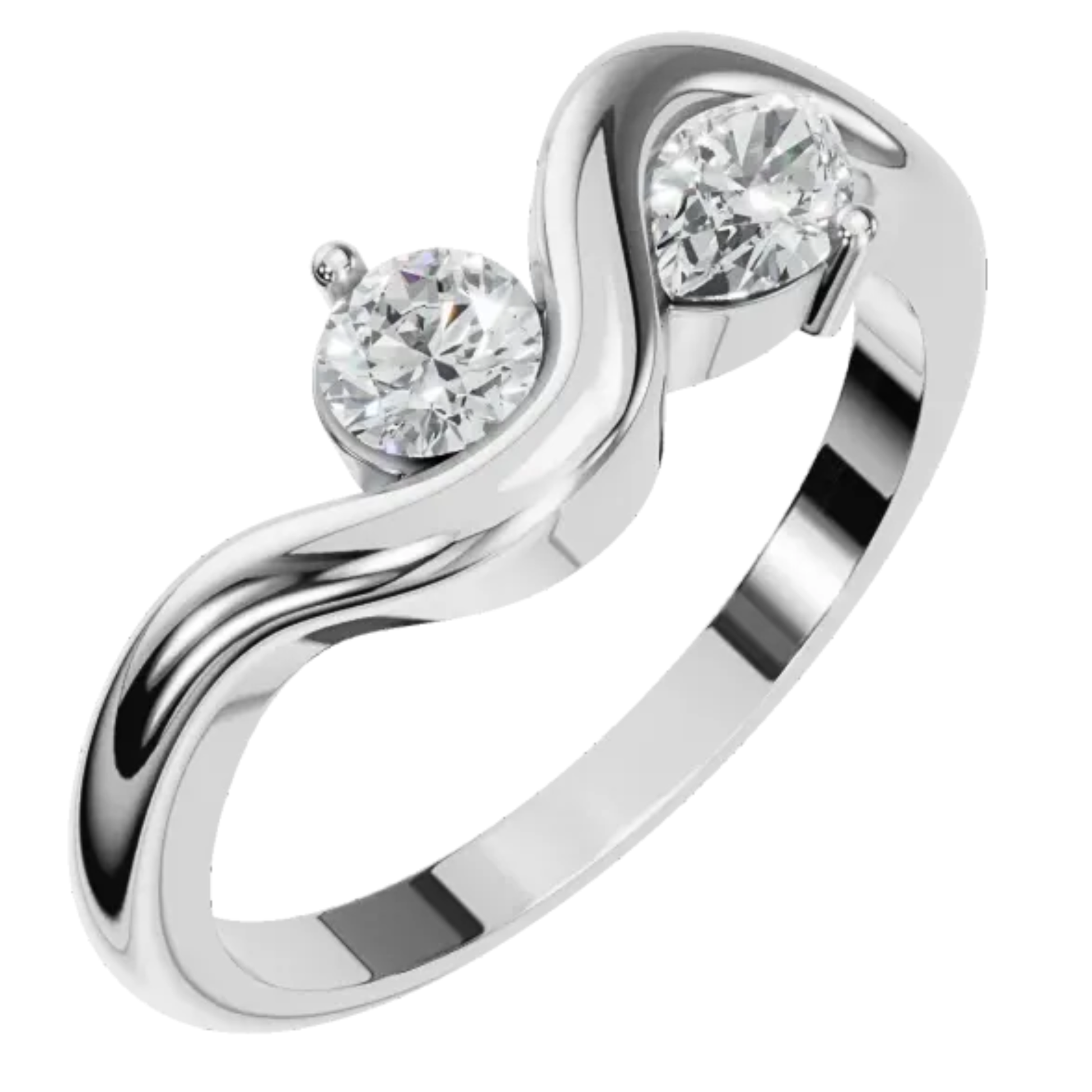 Felicity Toi-et-Moi Round & Marquise Diamond Ring