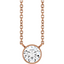 Hadley Solitaire Round Diamond Bezel Pendant Necklace