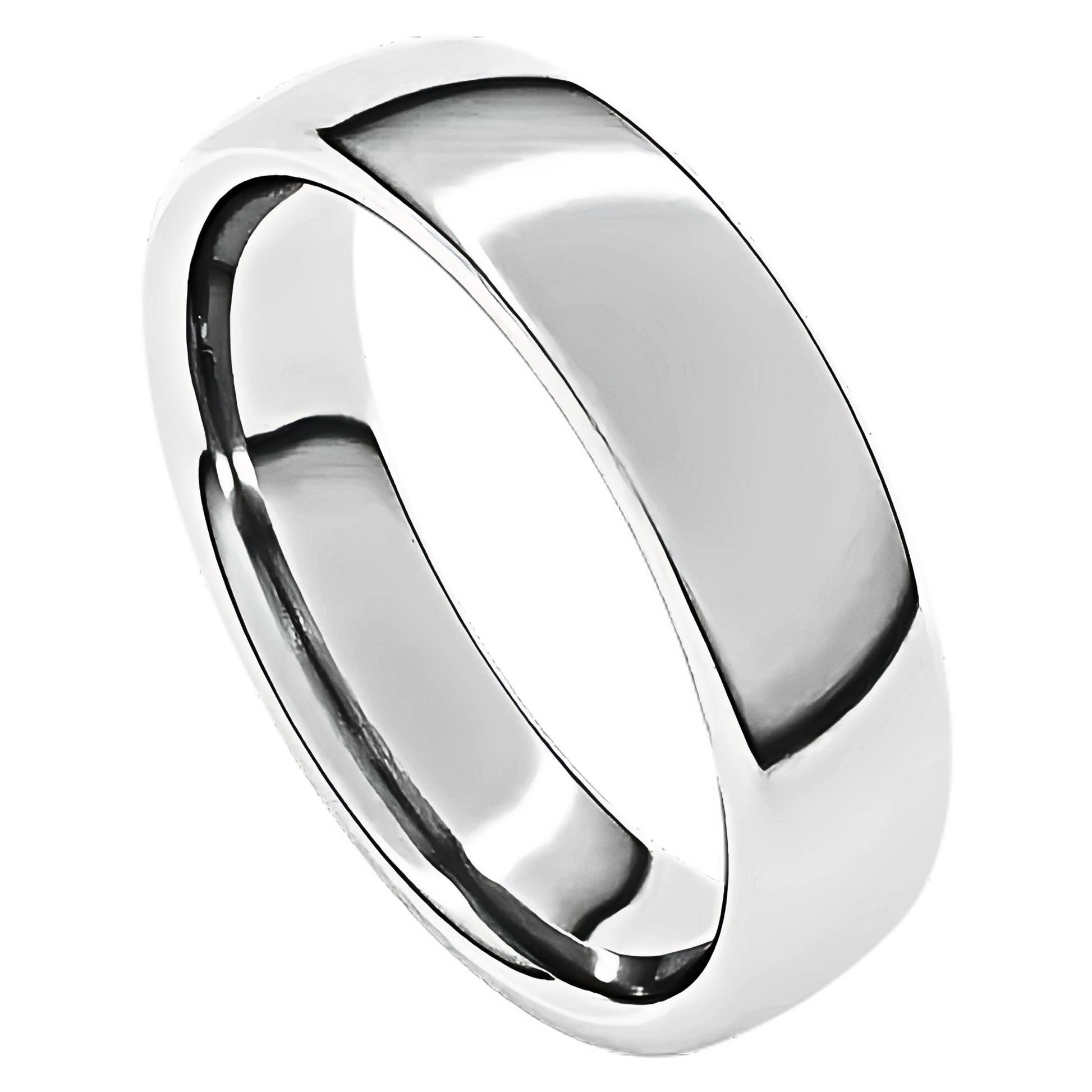 European-Style Polished Men's Wedding Ring